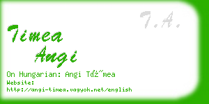 timea angi business card